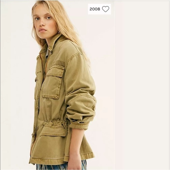 NEW. FREE PEOPLE SIEZE THE DAY JACKET IN OLIVE M - Picture 2 of 7
